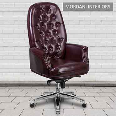 Supremos Burgundy High Back 100% Genuine Leather Chair